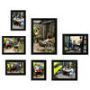 HAES DECO - Collage set 7 houten fotolijsten Paris zwart - SP001901-7