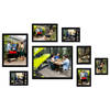 HAES DECO - Collage set 8 houten fotolijsten Paris zwart - SP001901-8