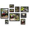 HAES DECO - Collage set 9 houten fotolijsten Paris zwart - SP001901-9