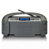 Bouwradio DAB+/FM met Bluetooth®, IP54 spatwaterdicht Lenco Zwart-Grijs