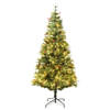 The Living Store kerstboom Deluxe - 225 cm - PVC/PE/staal - met LED-verlichting