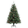 The Living Store Kerstboom met takken - 120 cm - PVC/PE/staal - groen - 238 PVC uiteinden - 43 PE uiteinden - 15 kleine