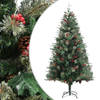 vidaXL Kerstboom met dennenappels 195 cm PVC en PE groen