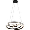 LED Hanglamp - Trion Yarino - 60W - Aanpasbare Kleur - Dimbaar - Rond - Mat Zwart - Aluminium