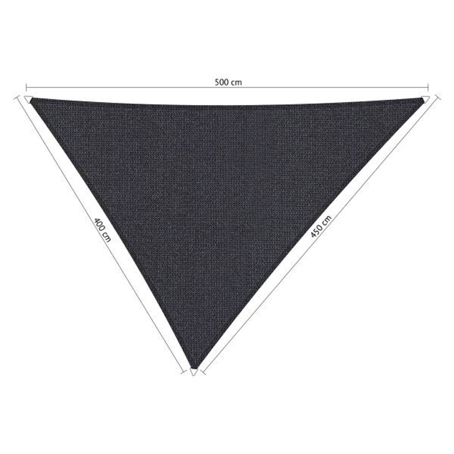 Shadow Comfort driehoek 4,5x5x5,5m DuoColor Carbon Black met set