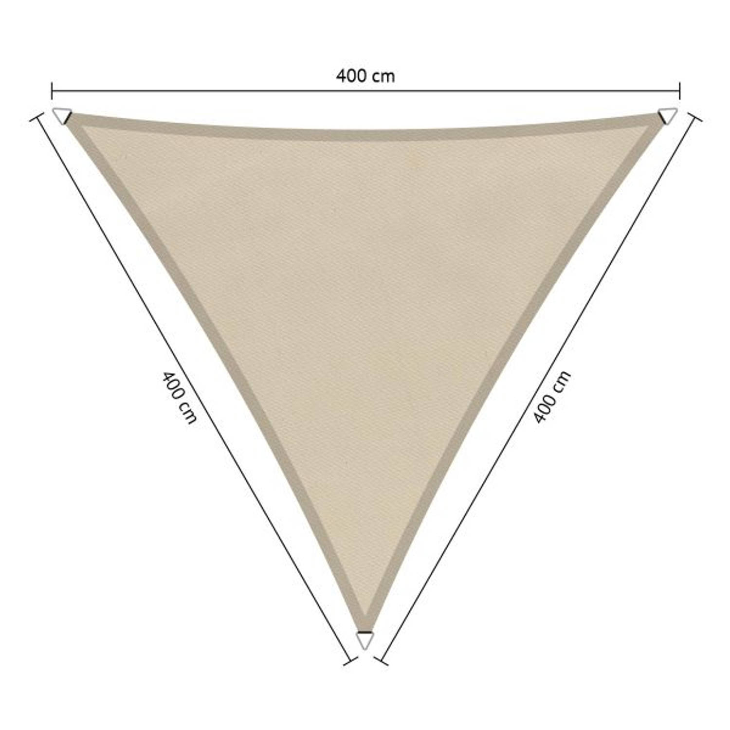 Shadow Comfort waterafstotend, driehoek 4x4x4,m Island White