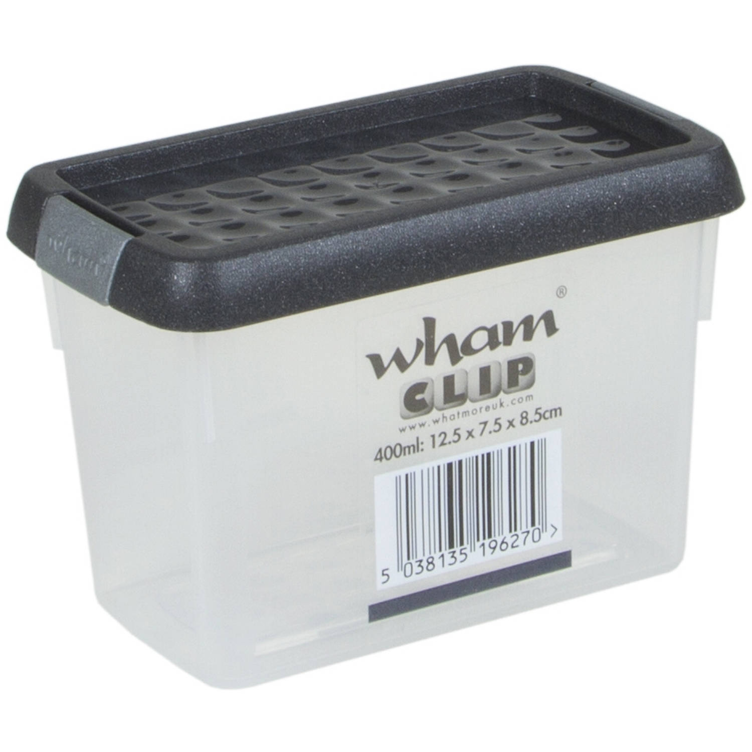 Wham opbergbox Wham 400 ml transparant/grijs