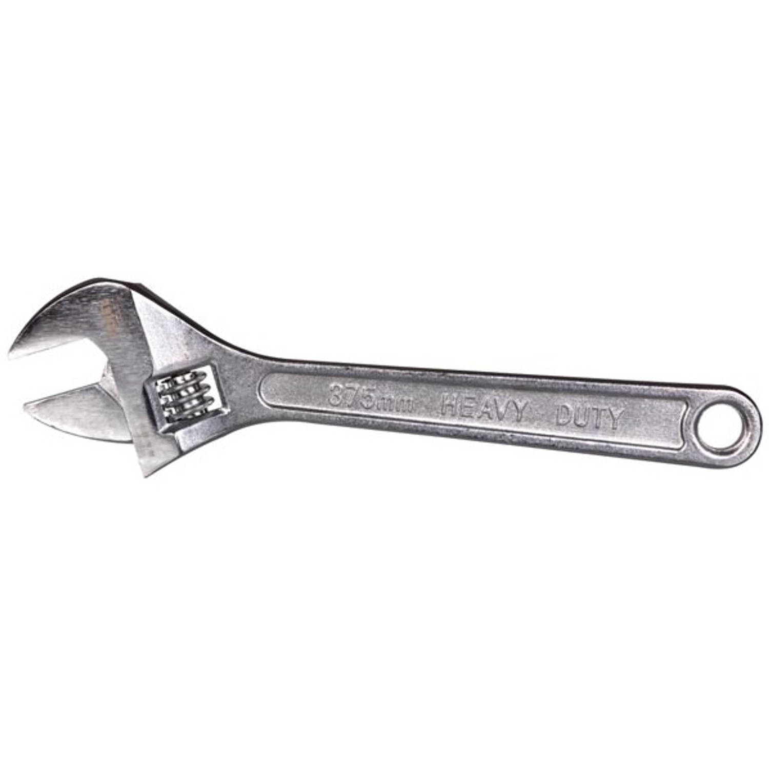 Perel Engelse sleutel 15"" 37,5 cm carbon-staal zilver/zwart