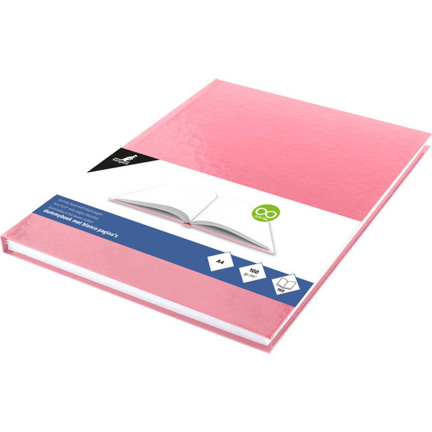 Kangaro dummyboek hardcover A4 karton/papier roze 80 vellen