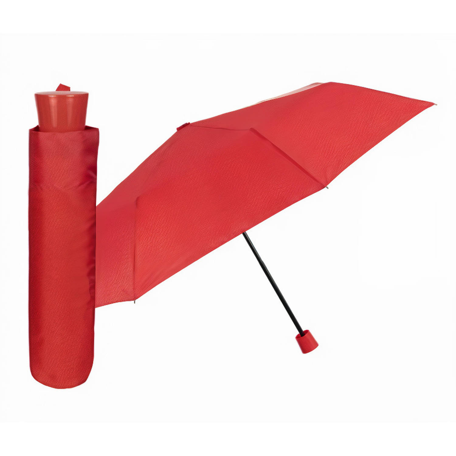 Perletti mini-paraplu basic 98 cm fiberglas rood
