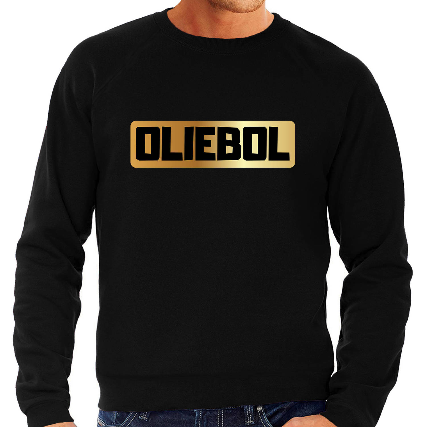 Oliebol foute Oud en nieuw trui/ sweater zwart voor heren XL - kerst truien