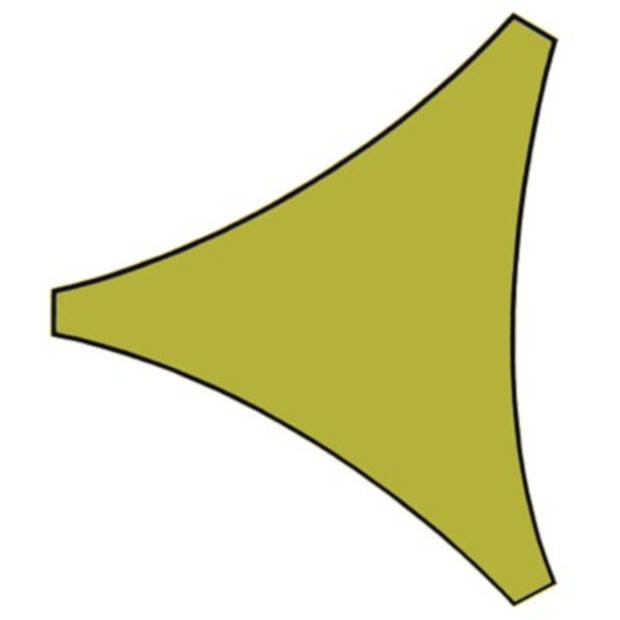 Perel schaduwdoek driehoekig 3,6 meter polyester lime