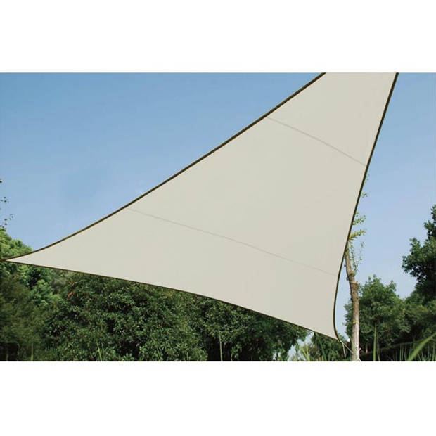 Perel schaduwdoek driehoek 3,6 x 3,6 meter polyester beige