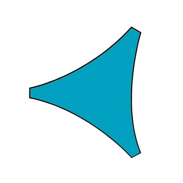 Perel schaduwdoek driehoekig 3,6 meter polyester hemelsblauw