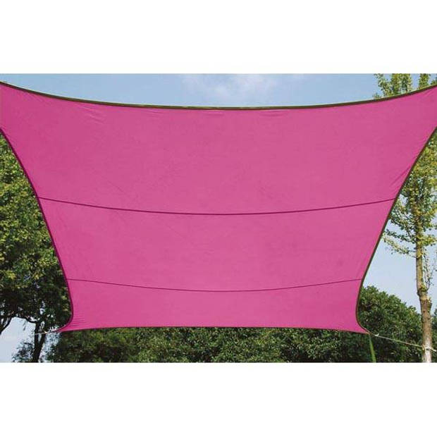 Velleman Schaduwdoek vierkant 3,6x3,6m Fuchsia metset