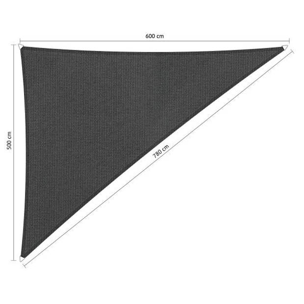 Shadow Comfort 90 graden driehoek 5x6x7,8m Carbon Black
