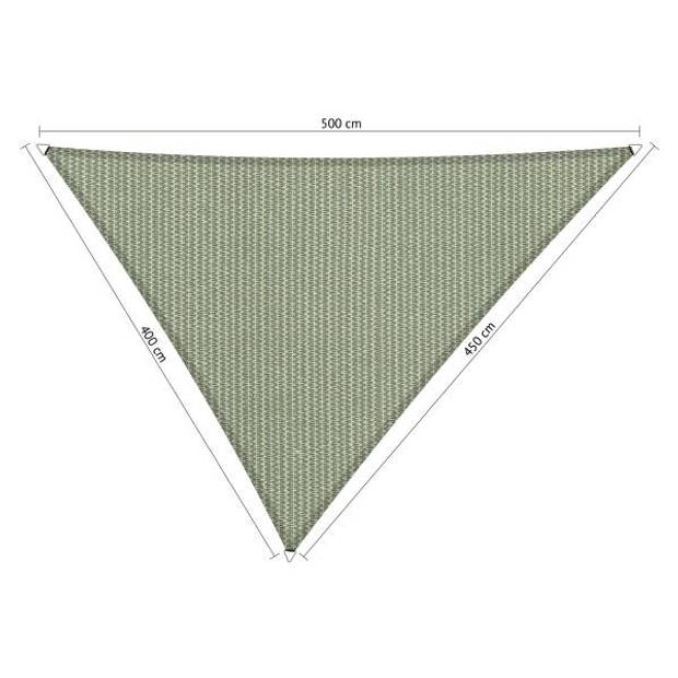 Shadow Comfort driehoek 4x4,5x5m Moonstone green met Bevestigingsset