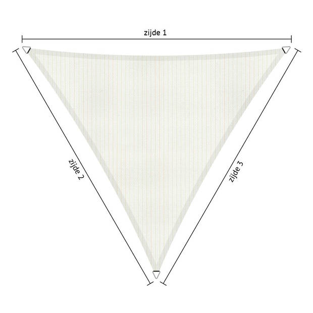 Shadow Comfort driehoek 6x6x6m Mineral White met set