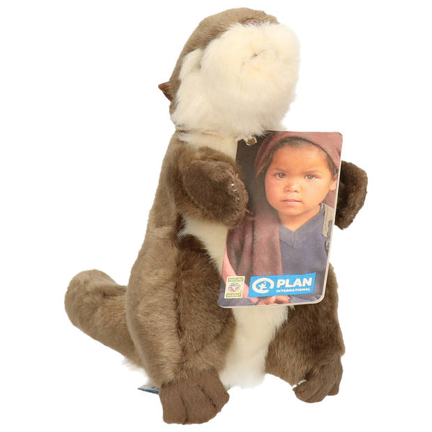 Nature Planet Pluche kleine otter knuffel van 15 cm - knuffeldieren - Knuffeldier