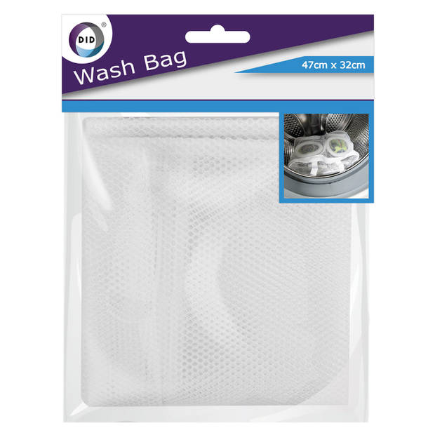 2x stuks waszakken voor delicaat wasgoed wit 47 x32 cm - Waszakken