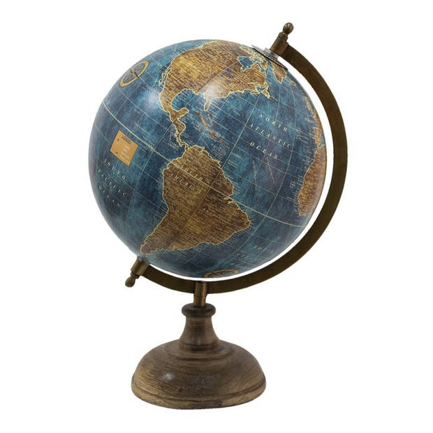 Clayre & Eef Grijze Wereldbol/globe 22*22*37 cm 64927