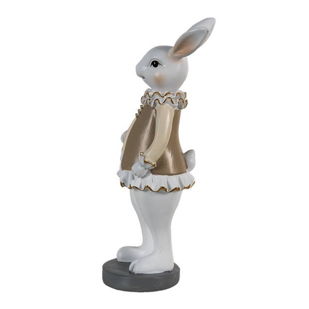 Clayre & Eef Beige Decoratie konijn 10*8*25 cm 6PR3583