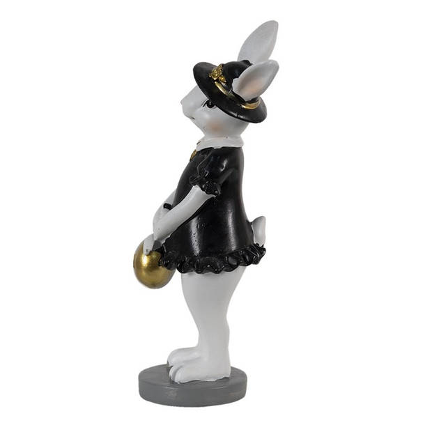 Clayre & Eef Zwarte Decoratie konijn 7*7*20 cm 6PR3573