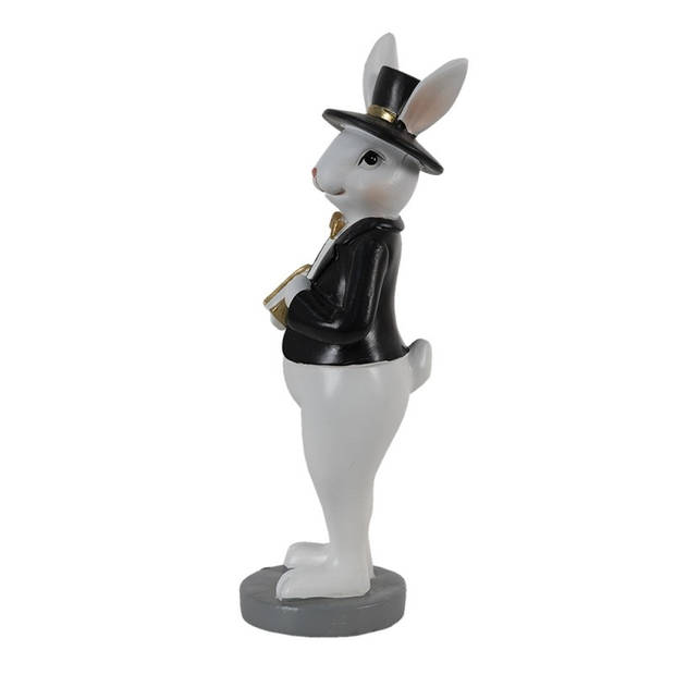 Clayre & Eef Zwarte Decoratie konijn 7*7*20 cm 6PR3572