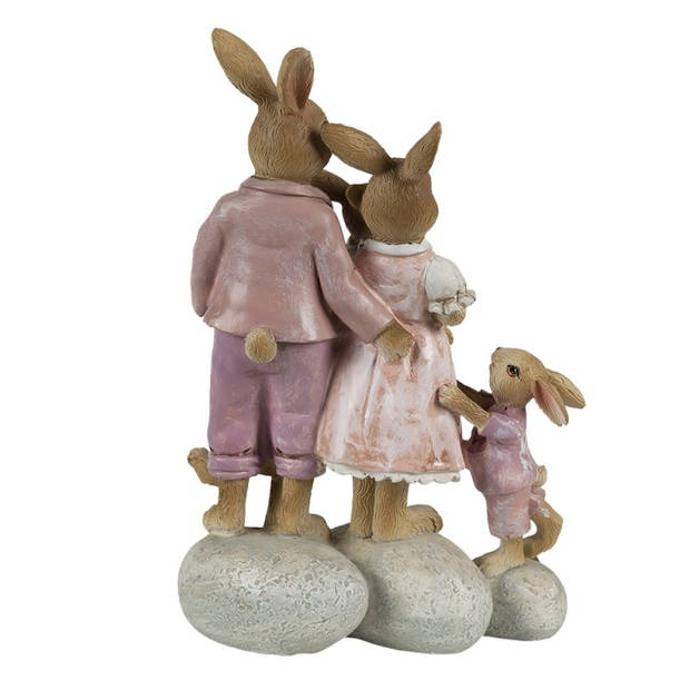 Clayre & Eef Roze Decoratie konijnen 11*6*18 cm 6PR3540