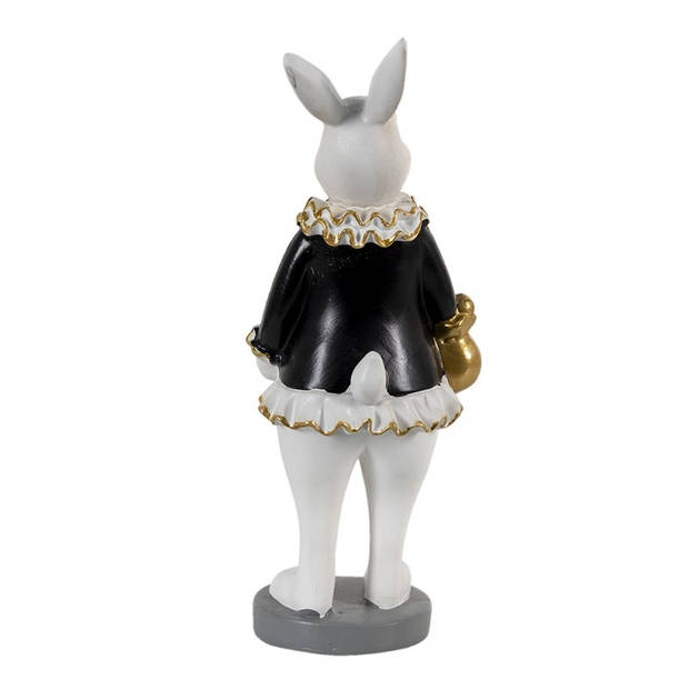 Clayre & Eef Zwarte Decoratie konijn 7*7*20 cm 6PR3581