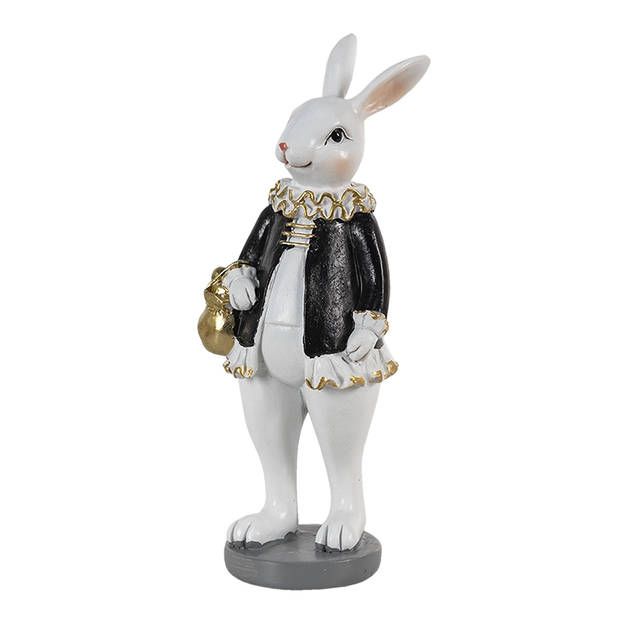 Clayre & Eef Zwarte Decoratie konijn 5*5*15 cm 6PR3577