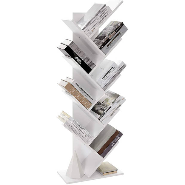 Parya Home - Witte Boekenkast - Staande Boekenkast - 8 Planken - Hout