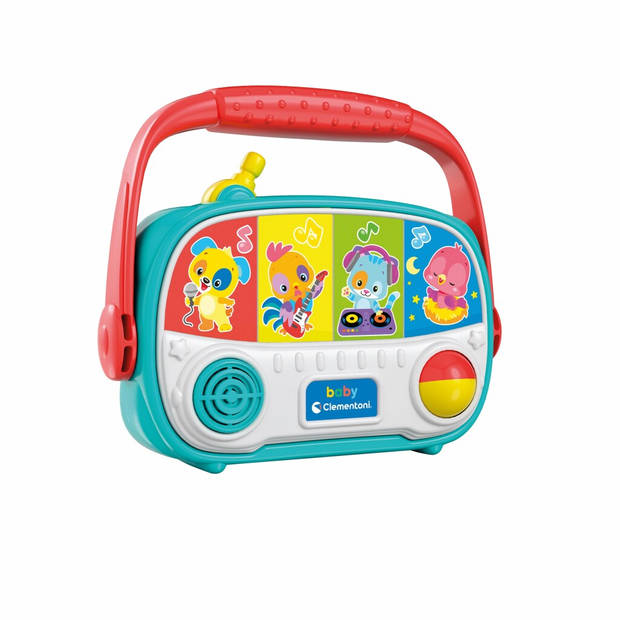 Clementoni babyradio junior 15 x 20 cm 6+ maanden blauw/rood