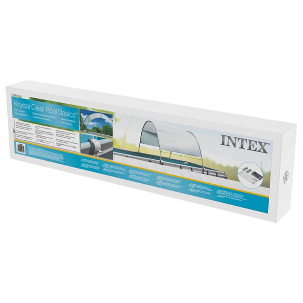 Intex zwembadoverkapping 375 x 300 cm polyester wit/grijs