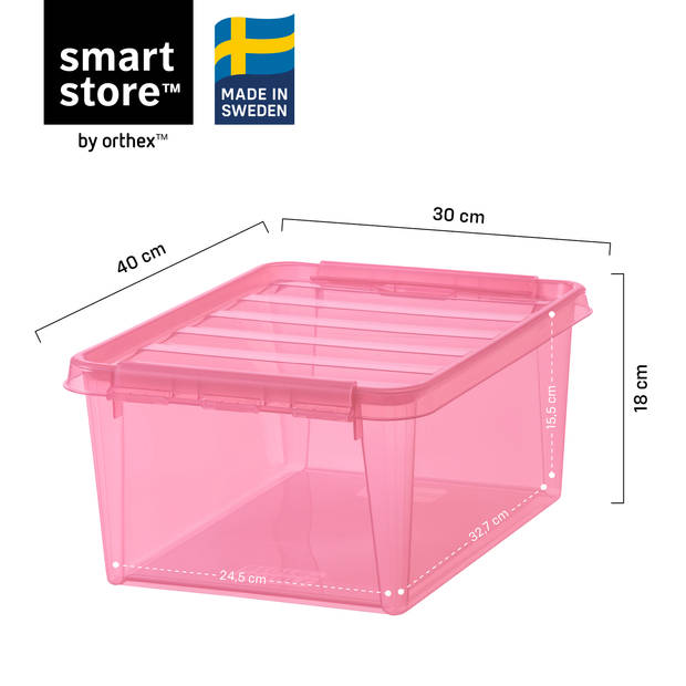 SmartStore - Colour 15 Opbergbox 14 liter - Polypropyleen - Roze