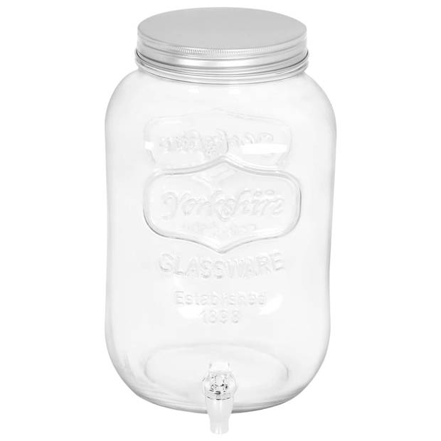 vidaXL Drankdispensers 2 st 8050 ml glas