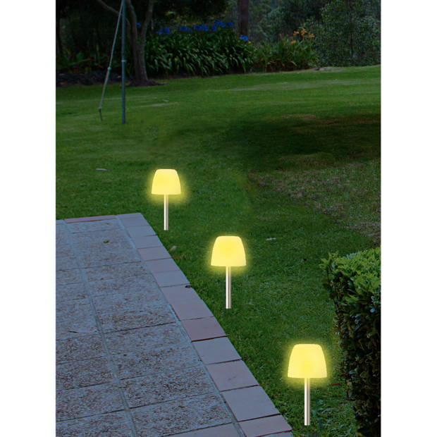 Lumineo Prikspot - schemerlamp look - solar - 28 cm - Prikspotjes