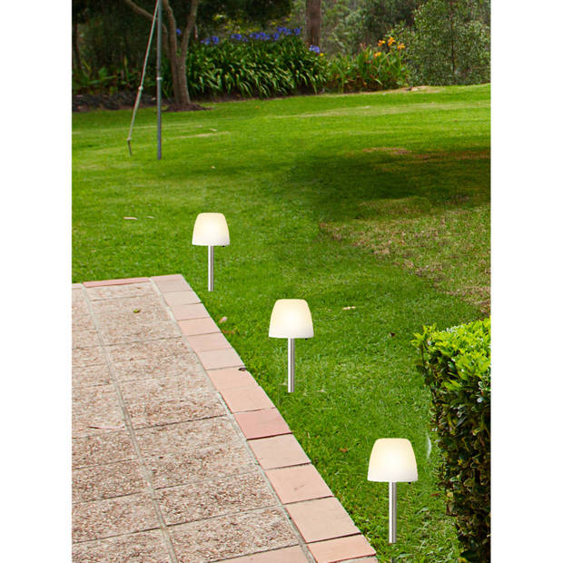 Lumineo Prikspot - schemerlamp look - solar - 28 cm - Prikspotjes