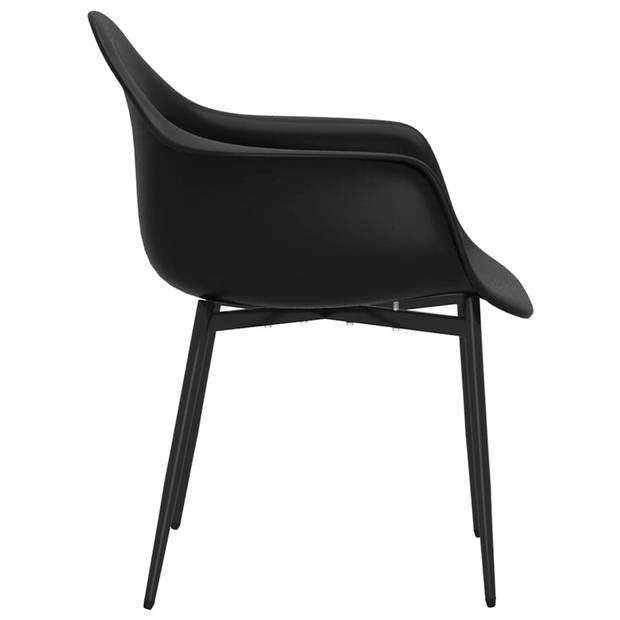 vidaXL Eetkamerstoelen 2 st PP zwart