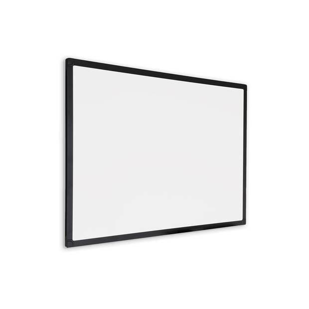 Whiteboard met zwart frame - Magnetisch - 60x90 cm