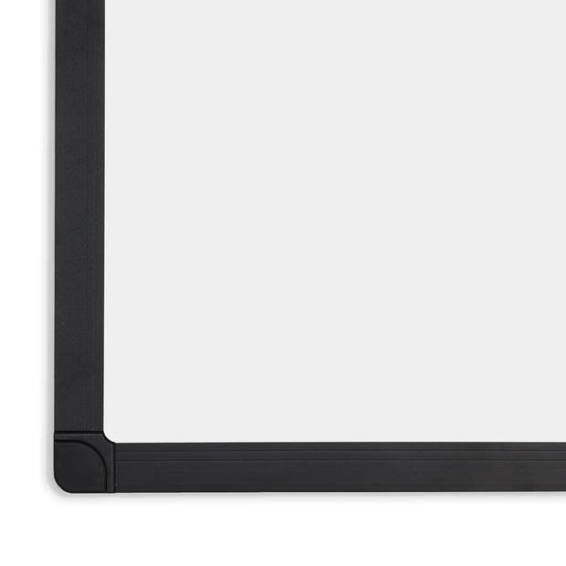 Whiteboard met zwart frame - Magnetisch - 90x120 cm