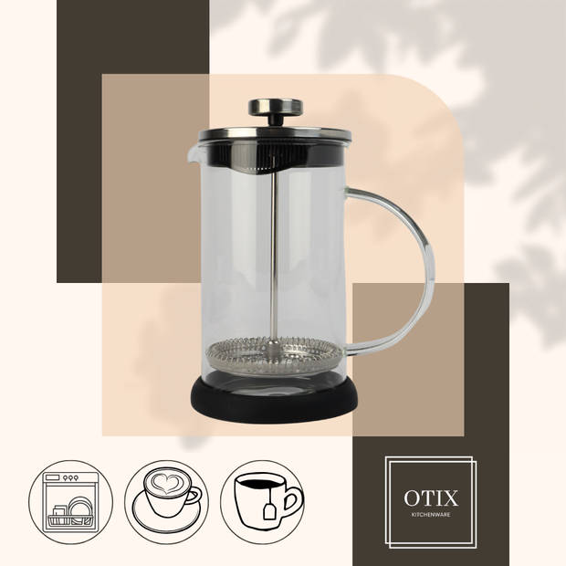 OTIX Cafetière - French Press - Koffie - Theemaker - Transparant - 800 ml - Glas