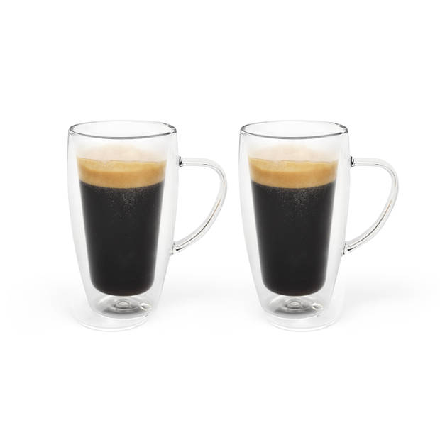 Bredemeijer - Dubbelwandig glas koffie/thee 295ml set van twee