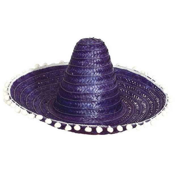 Fiestas Guirca sombrero 60 cm stro blauw