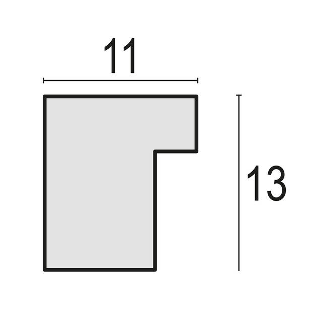 Zep fotolijst Edison passe-partout 9 x 13 cm / 13 x 18 cm grijs