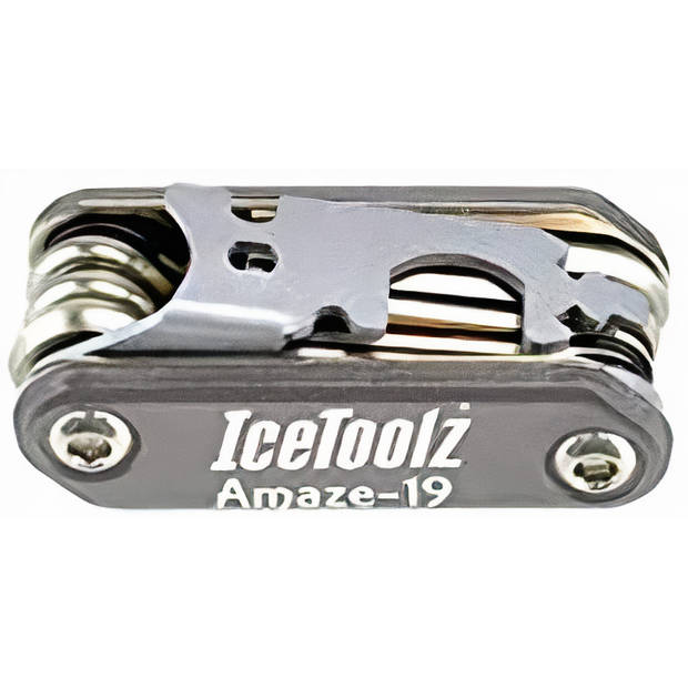 IceToolz multitool Amaze 12 x 6 x 4 cm staal zilver 19-delig