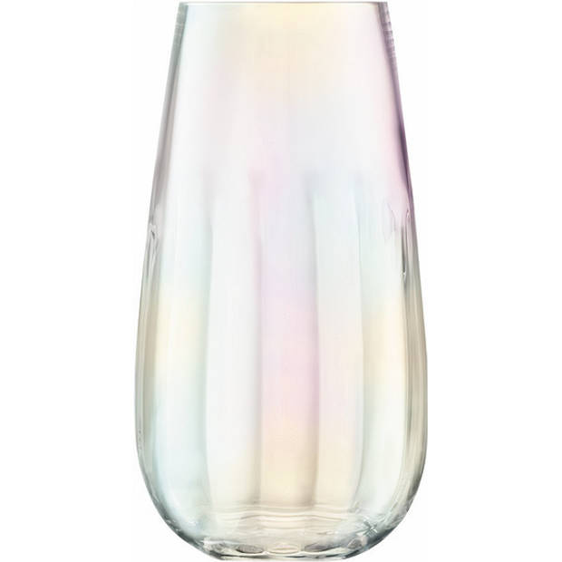 L.S.A. vaas Pearl 28 cm glas transparant