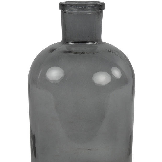 Countryfield vaas - grijs/transparant - glasA - apotheker fles - D14 x H27 cm - Vazen