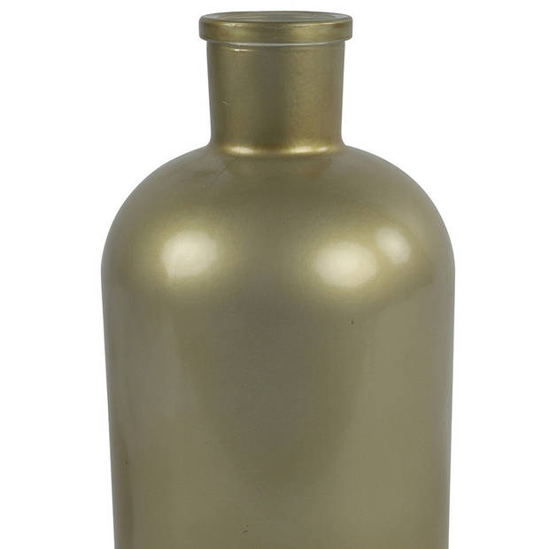 Countryfield vaas - mat goud - glasA - apotheker fles - D14 x H27 cm - Vazen