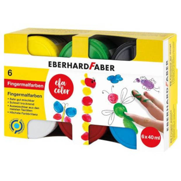 Eberhard Faber vingerverf Efa Color junior 40 ml 6 stuks